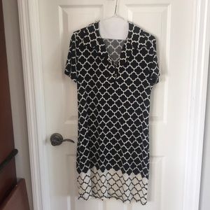 Black and cream dress